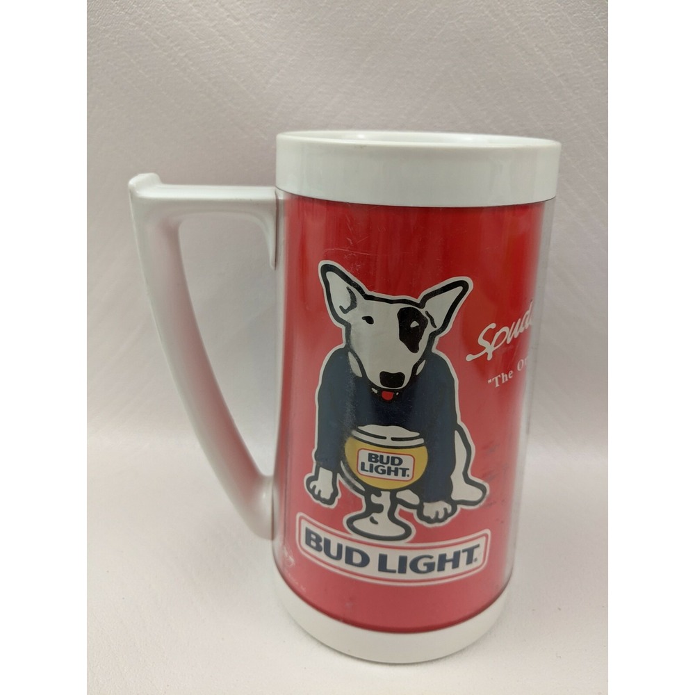 Vintage Bud Light Beer Spuds Mackenzie Thermo Serv Plastic Cup Mug Stein USA